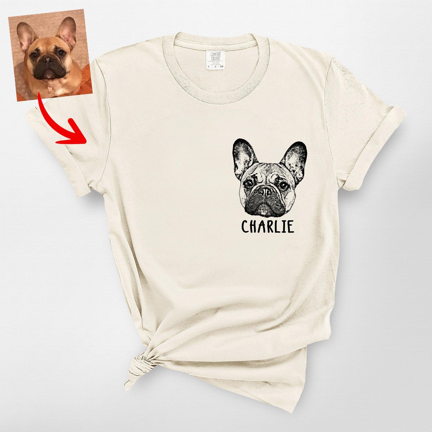 Personalized Memorial Dog Angel T-Shirt – Custom Pet Tribute Tee | Comfort Colors T-Shirt